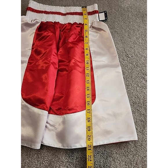 Ringside Youth L YL Satin Boxing Shorts  Red White Sport Training Athletic - Picture 8 of 8